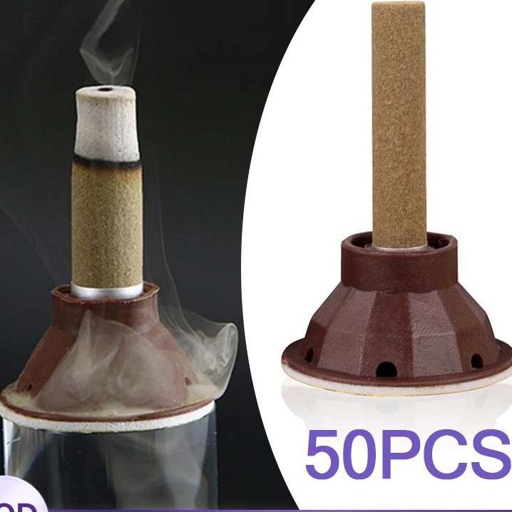 50Sets Moxibustion Stick+Moksa Tempel Moxa Stick Tanpa Asap Moxa Tempel Moksa Mini Stick Moxibustion