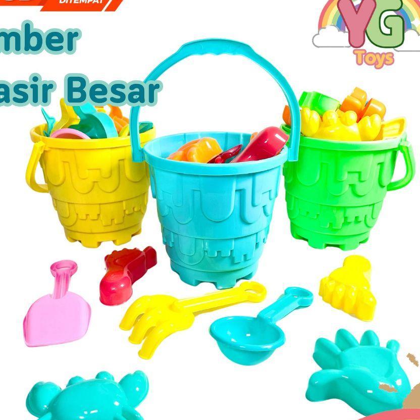 Ygtoys Mainan Cetakan Pasir Besar Jumbo Pantai Beach Toys Istana Pasir Set Mainan Pantai
