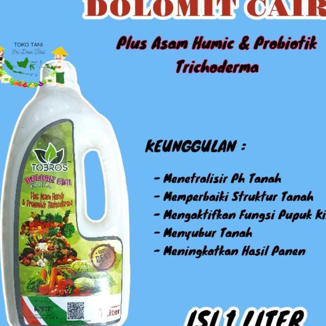 Pupuk Dolomit Cair Isi 1 Liter Pupuk Penyubur Tanah Plus Asam Humic Dan Probiotik Trikoderma Smm