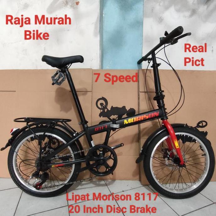 Sepeda Lipat Morison 8117 20 Inch Disc Brake 7 Speed Lipat Morison 20"