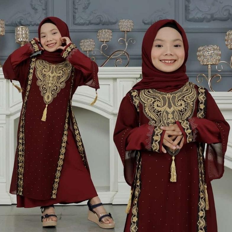 New Gamis Abaya Anak Irana Bahan Jersey Korea