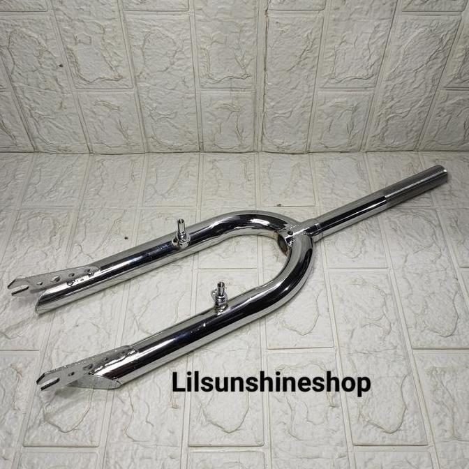 Fork Garpu DRAT HARO Sepeda BMX 20 Jadul Pipa Steertube DRAT-ULIR Standard 25.4mm Chrome Besi Tebal 