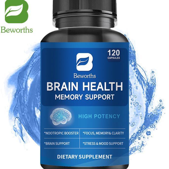 Beworths Brain Health Supplement Nootropic Capsules120Pcs For Focus, Memory & Clarity Support Nootro
