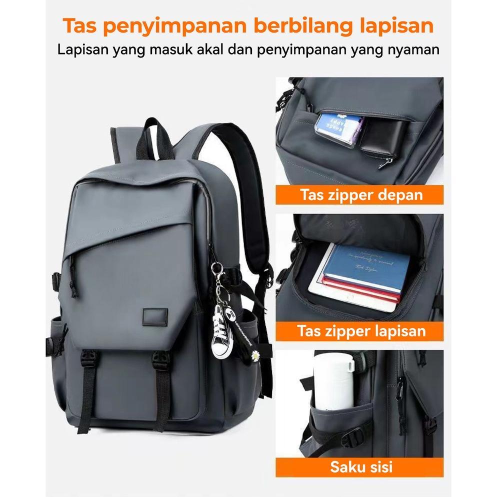 Holo Tas Ransel Cowok Tas Sekolah Tas Traveling Premium Kuat Backpack Tas Kuliah Pria Waterproof Lan