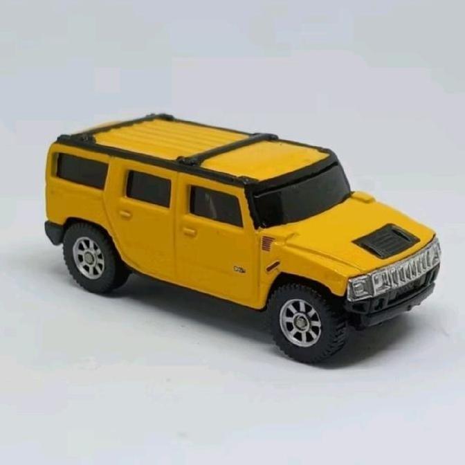 MAISTO HUMMER H2 KUNING LOOSE DIECAST 1/64 BAN MODEL LAMA (S)