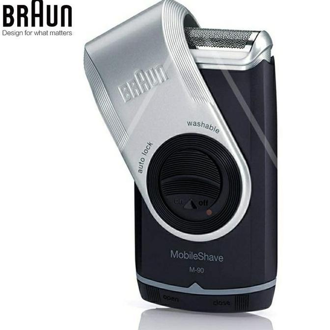 NEW BRAUN M90S M90 ELECTRIC SHAVER PORTABLE MOBILE TRAVEL RAZOR POCKET GO - ALAT PENCUKUR KUMIS/JENG