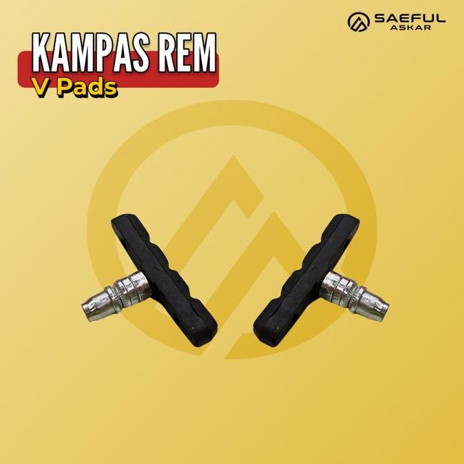 Kampas Rem Sepeda V-Brake 70mm Kanvas Rem Karet Hitam Model V Sepeda Gunung Lipat BMX MTB