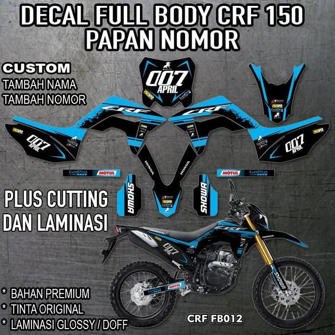 Ready Decal Full Body CRF 150 Papan Nomor