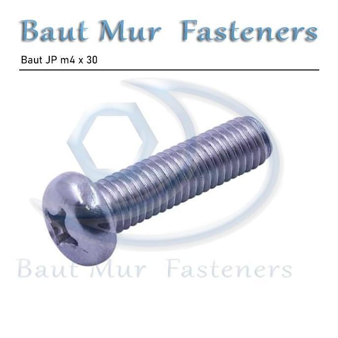 Baut JP 4 x 30 / Baut JP M4 / Baut Obeng Plus ISI 100PCS