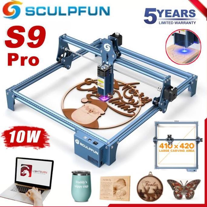 BLAZONE SCULPFUN S9 Pro Mesin Laser Cutting Laser Engraver 0.01mm High Precision 10W Diode Laser Mes