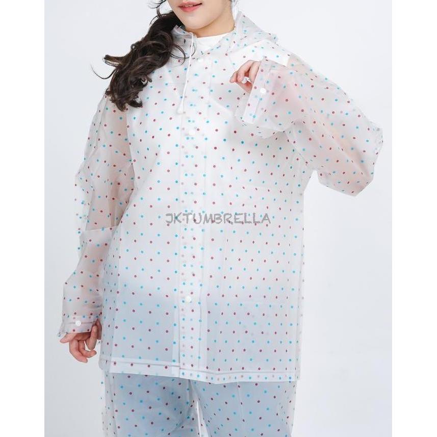 Jas hujan wanita / setelan jas hujan / Jas Hujan Transparan / Jktumbrella - GRC - MJ827