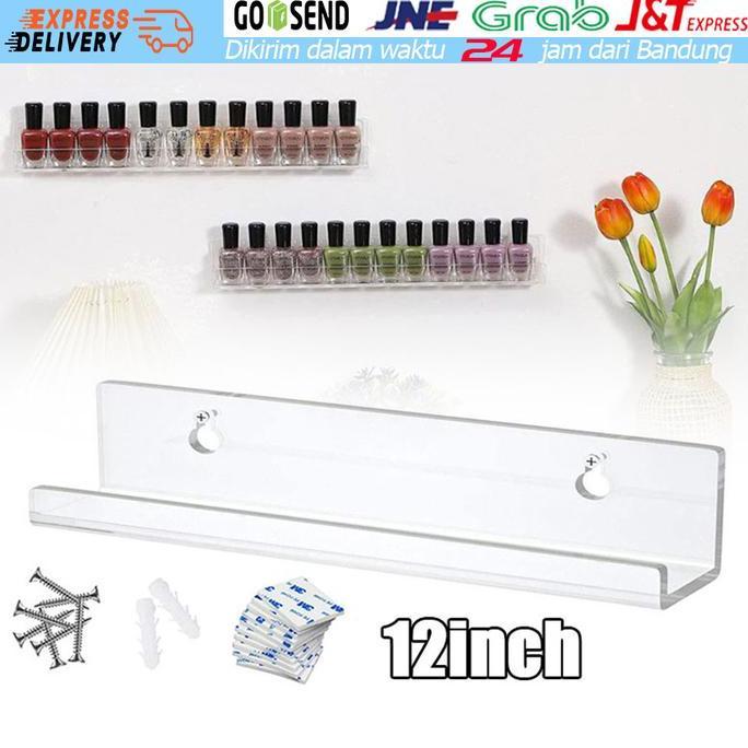 NUMAQUEEN Rak CD DVD Display CD Akrilik Floating Tray Shelf Rak Dinding Akrilik