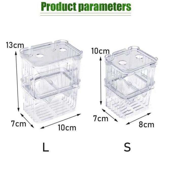 BLAZONE Box Karantina Ikan Besar Kecil Akrilik Box Aklamasi Aquarium Breeding Box Ikan Cupang Guppy