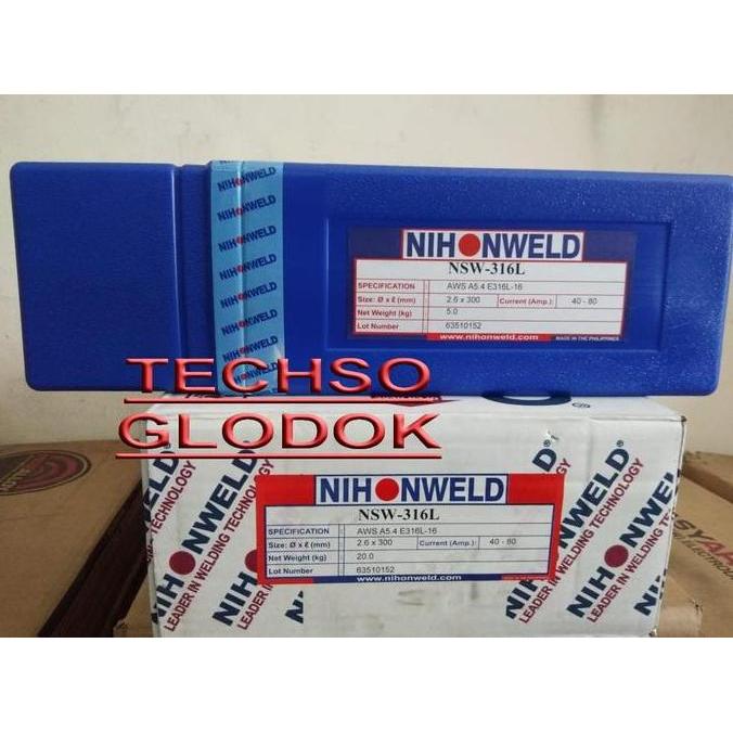 NIHONWELD E316L-16 kawat las stainless steel 316