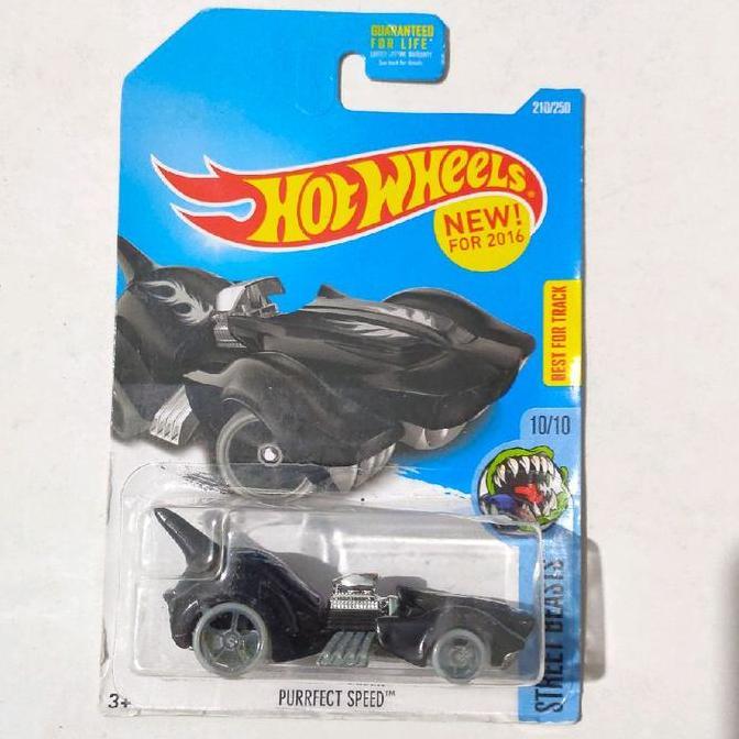 Hotwheels Hot Wheels Purrfect Speed hitam 2017 Street Beast base besi rare