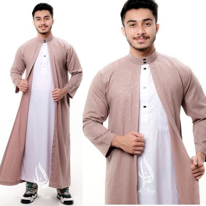 Wekup Jubah Pria Gamis Pria Jubah Muslim Jubah Gamis Alfaan Rompi Lengan Non Manset Jubah Alzan Kanc