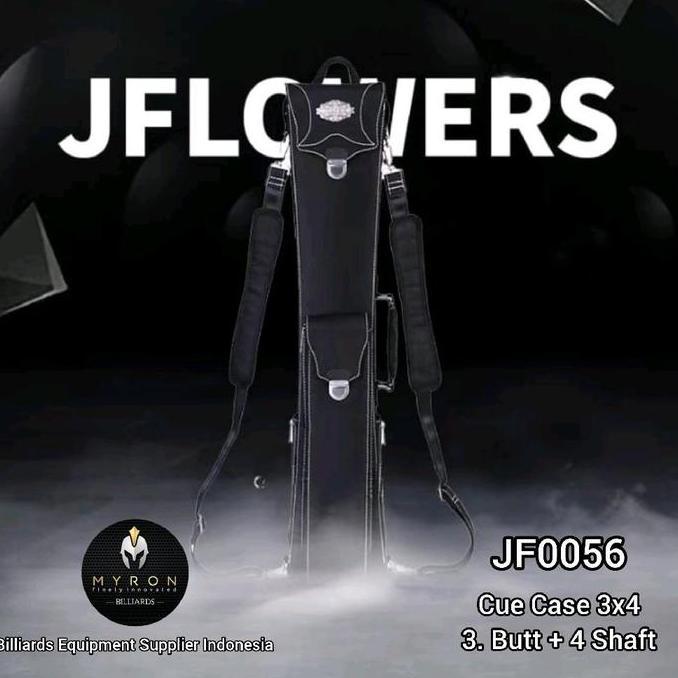 Jflowers Cue Case JF0056~Tas Billiard Jflowers 3x4~3 Butt + 4 Shaft