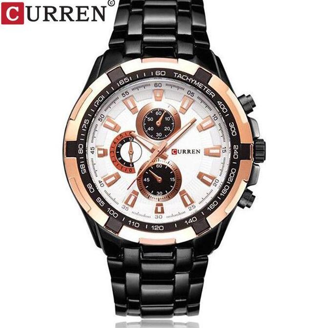 Cloknlok- Jam Tangan Pria Analog Stainless Steel Curren 8023