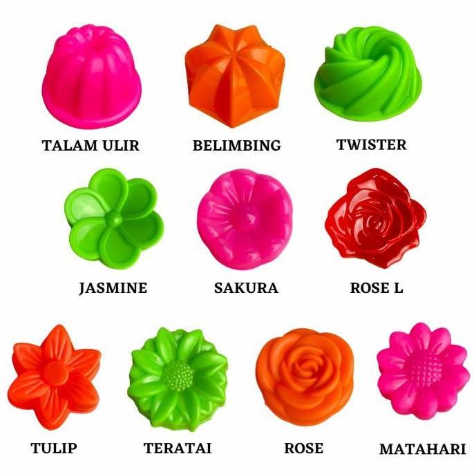 TERLARIS Cetakan Puding Plastik Cetakan Puding Bunga Cetakan Kue Putu Kukus gratis ongkir