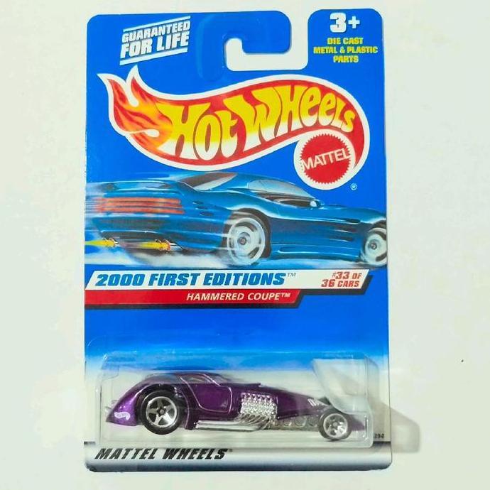 Hotwheels Hot Wheels Hammered Coupe ungu 2000 First Editions base besi
