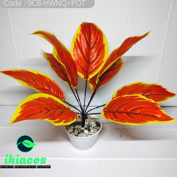 BUNGA KELADI BUNGA PLASTIK DAUN KELADI TANAMAN ARTIFICIAL BUNGA HIAS