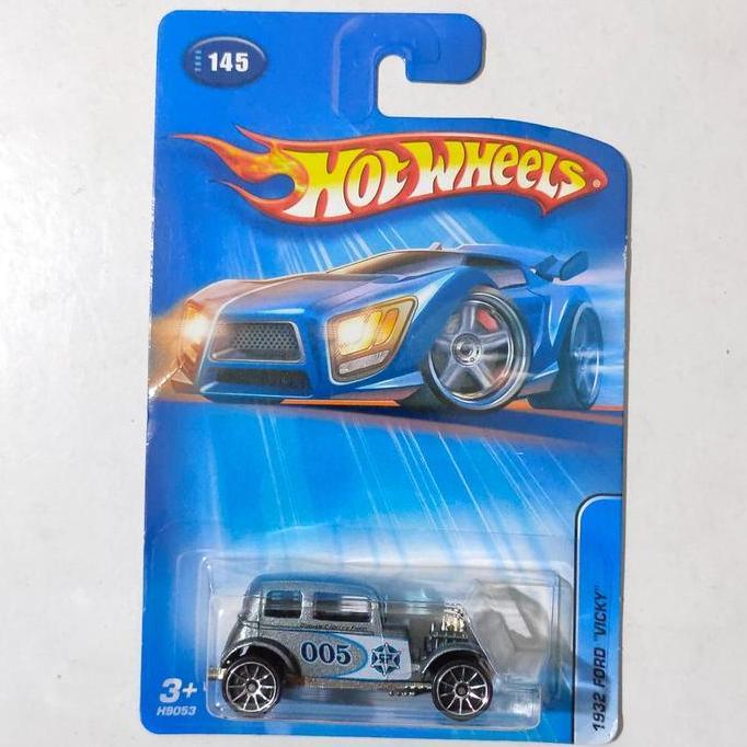 Hotwheels Hot Wheels 1932 Ford Vicky 32 silver 2005 blue card base besi