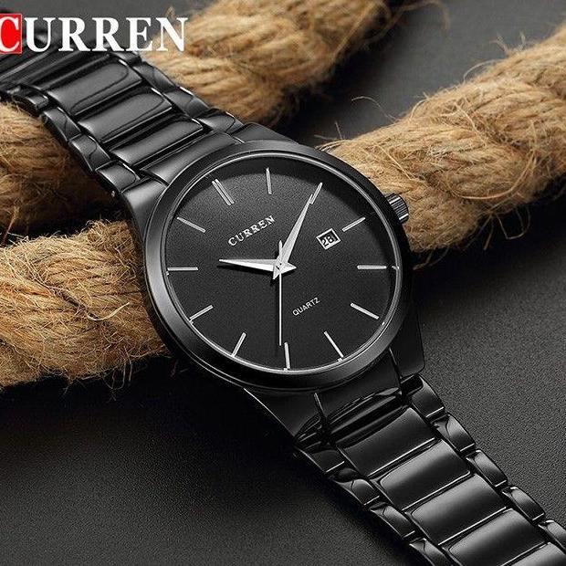 Cloknlok- Jam Tangan Pria Analog Tali Stainless Steel Curren 8106
