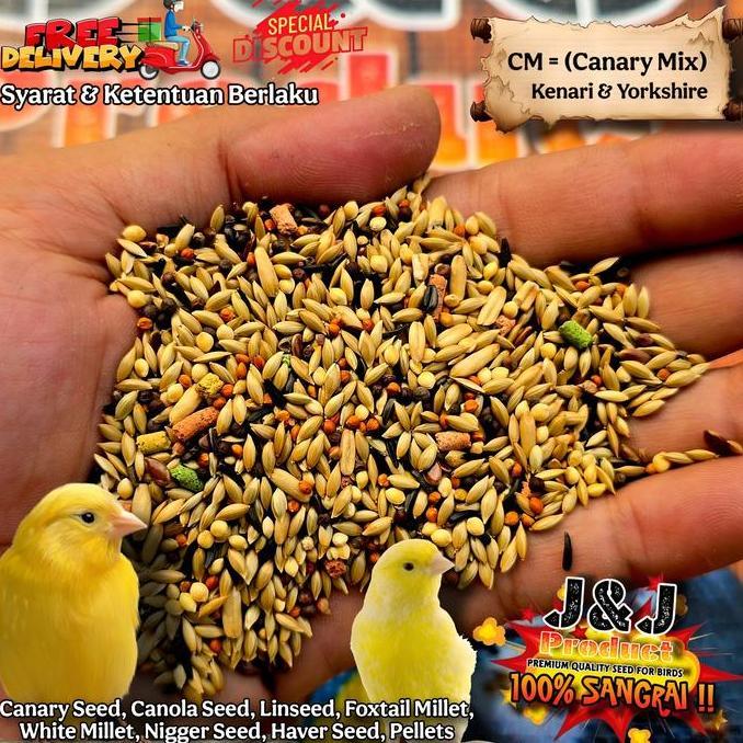 J&J Canary Mix (CM) (5KG) Pakan Burung Kenari, Pakan YorkShire