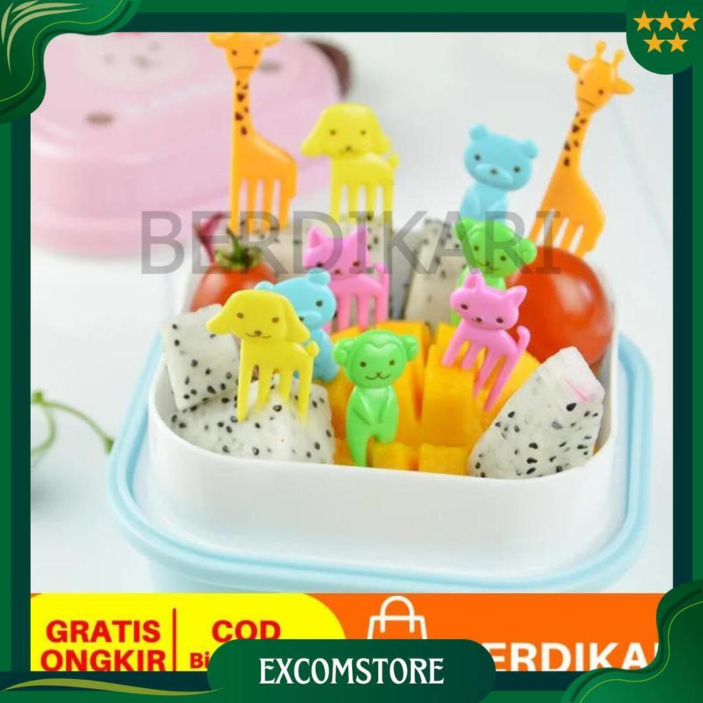 Tusukan Bento Karakter Lucu Tusukan Gemoy Jerapah Gajah Mata Tusukan Gemoy Garpu Bento Buah Kue Dess