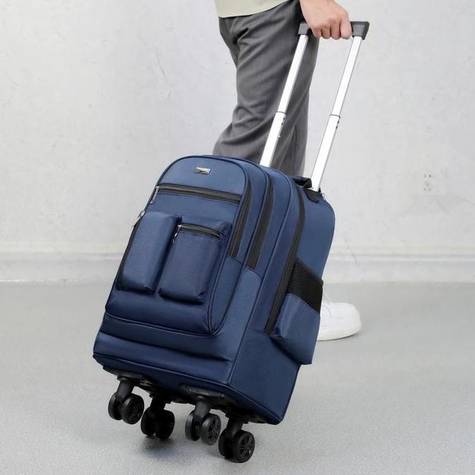 HHY10#Tas Ransel Traveling Roda dengan Roda Kualitas Tinggi dan Desain Ergonomis untuk Perjalanan An