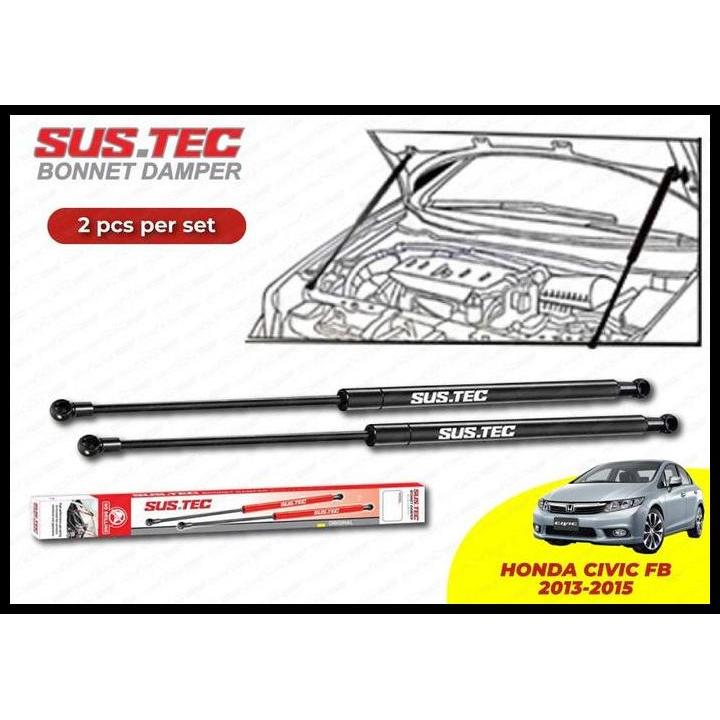 TERBARU AKSESORIS SHOCKBECKER KAP MESIN HOOD DAMPER SUSTEC HONDA CIVIC FB 12+ 