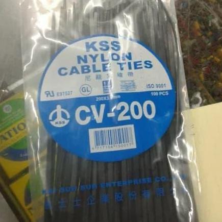 Cable Ties KSS CV 200 / Kabel Ties KSS CV200 (Hitam/Putih) 100 Pcs