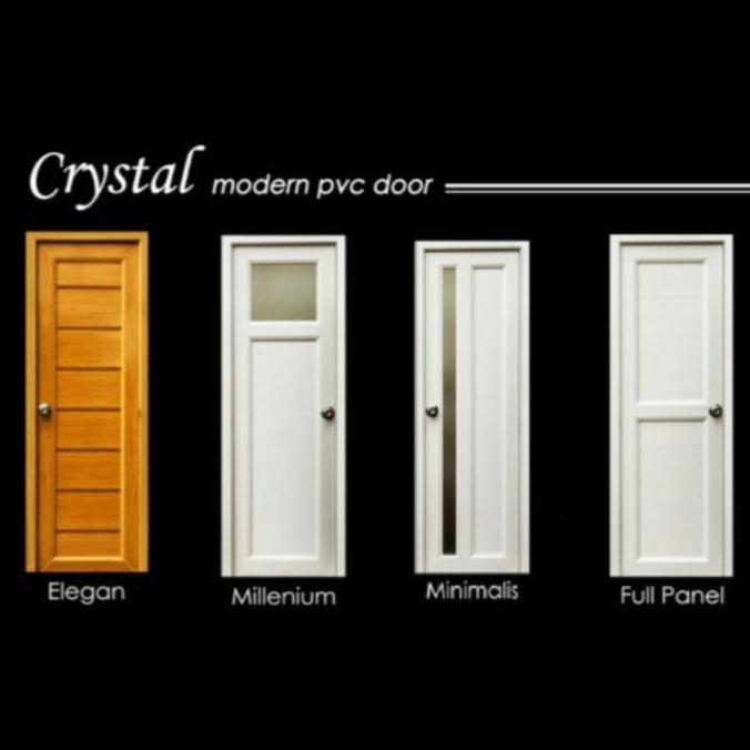 Pintu Kamar Mandi Modern PVC door Crystal