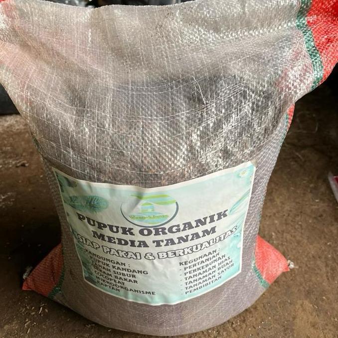 Media tanam organik subur kemasan karung 25kg siap pakai Tanah pupuk media tanam