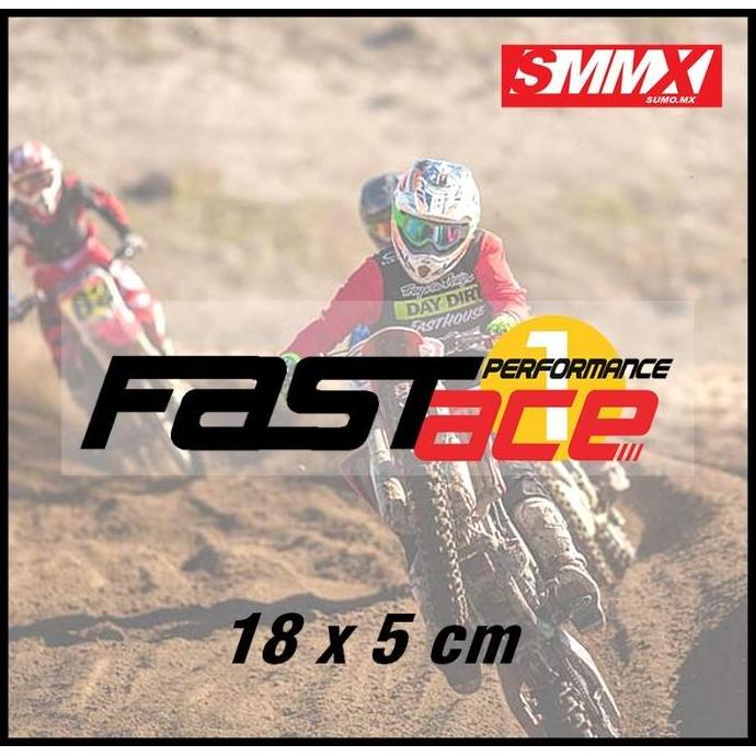 Sticker stiker shock USD Fastace Fast Ace White Ink Motorcycle