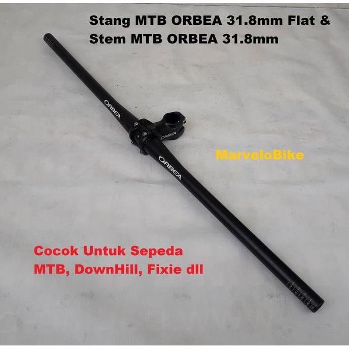 Handle Bar Flat Stang Lurus + Stem MTB ORBEA 31.8mm OverSize