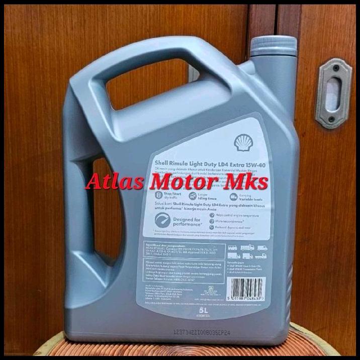 BEST DEAL [5LITER] OLI MESIN SHELL RIMULA LIGHT DUTY LD4 EXTRA 15W40 PELUMAS MESIN KENDARAAN BENSIN 