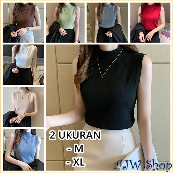 AJW [RM] Atasan Rajut Premium | Inner Turtleneck Wanita | Atasan Wanita | Rompi Dalaman Baju Jilbab 