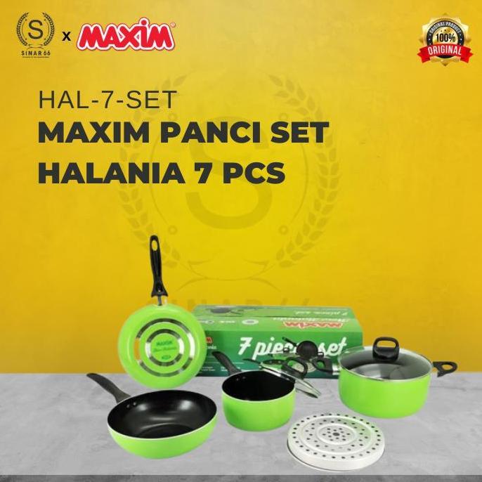 TERLARIS MAXIM NEW HALANIA PANCI SET PERALATAN MASAK 7 IN 1 ANTI LENGKET gratis ongkir