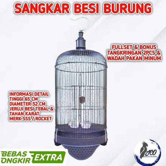 SANGKAR KANDANG BURUNG LOVEBIRD BESI KANDANG BURUNG BESI KAPSUL DIAMETER 33CM