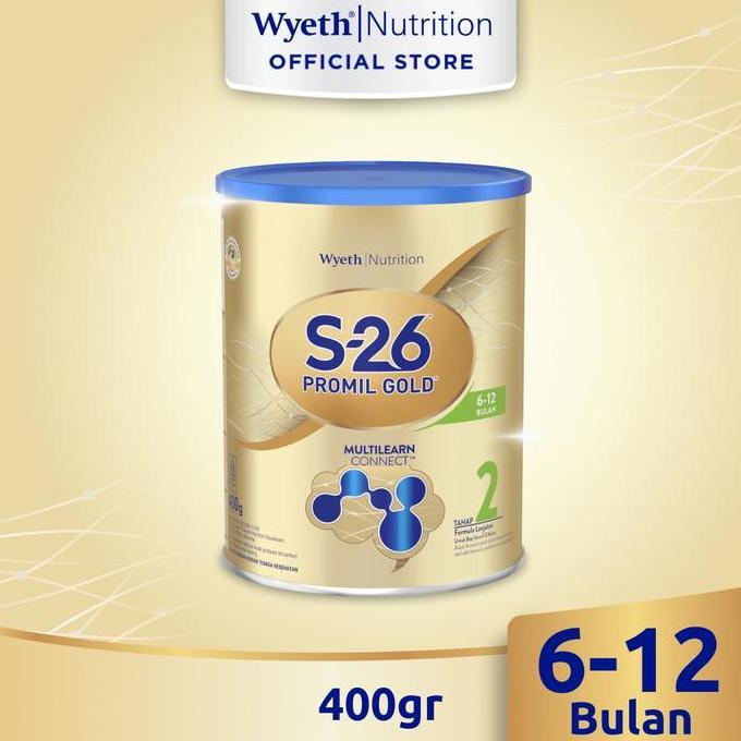 Gyunyu- S-26 Promil Gold 2 400G Susu Bubuk Formula Bayi 6-12 Bulan