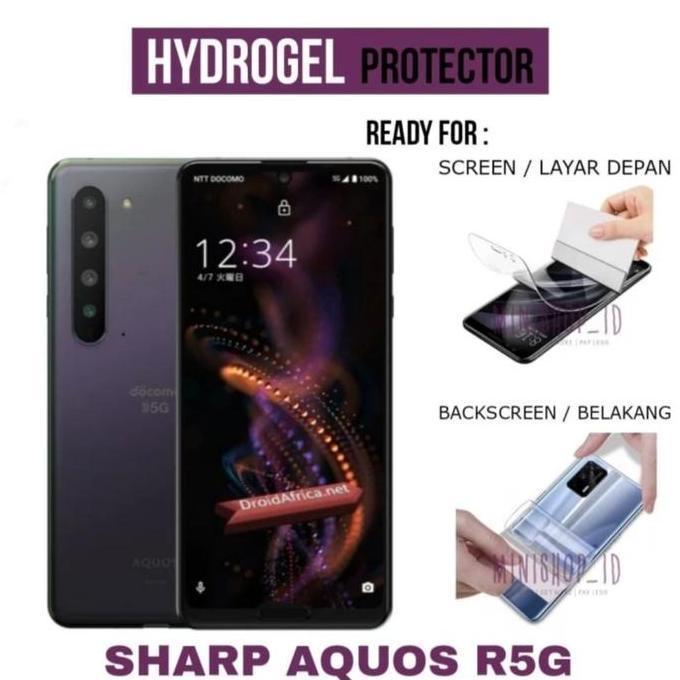 SHARP AQUOS R5G R3 R6 V ANTI GORES JELLY HYDROGEL DEPAN BELAKANG MATTE