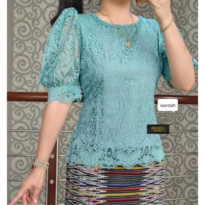 MURAH BF BLUS PREMIUM  MODEL TANGAN BALON BAJU ATASAN KEBAYA BROKAT BALI TERLARIS PAKAIAN TRADISIONA