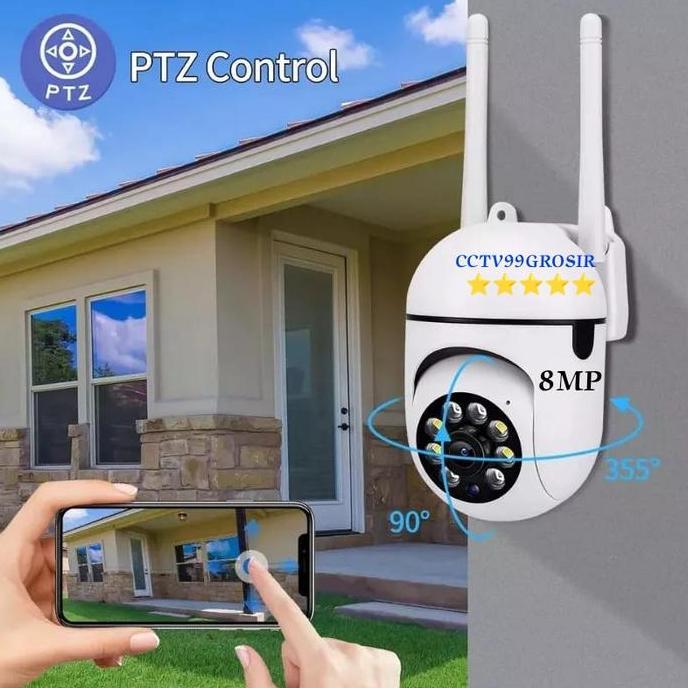 IP Camera CCTV Outdoor CCTV Wifi 360 PTZ Pan Tilt 8 MP V380 Pro