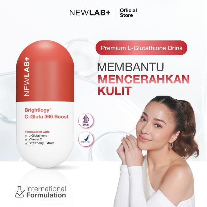 Foirfe- [Exclusive Live] Newlab Paket Brightlogy C-Gluta 360 Boost | Suplemen Glutathione | Minuman 
