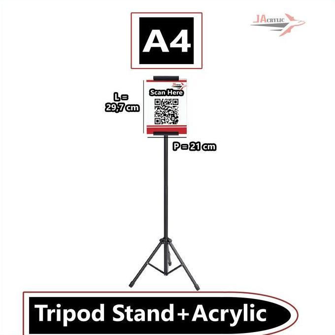 Presa- Tripod Banner / Tripod Stand Display / Tiang Barcode Peduli Lindungi