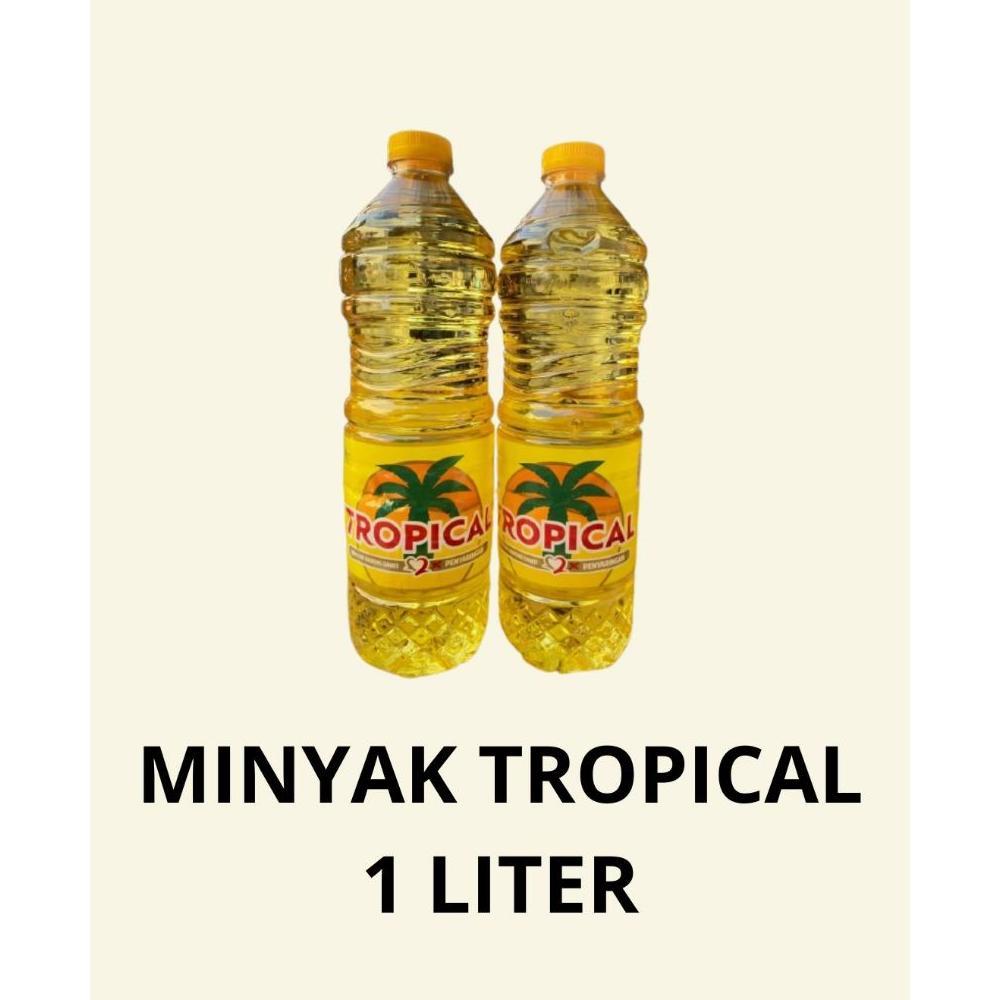MINYAK GORENG/MINYAK SAYUR MERK TROPICAL // RESTO // CAMAR KEMASAN BOTOL & POUCH 1 liter DAN 2 liter
