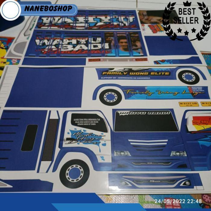Lembar Pola Stiker Bahan Pembuatan Mobilan Miniatur Truk Oleng