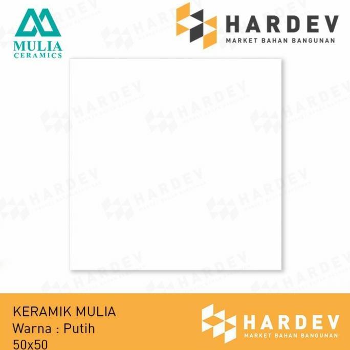 Keramik Lantai Mulia 50X50 Putih Polos Kw 1 / Glossy White