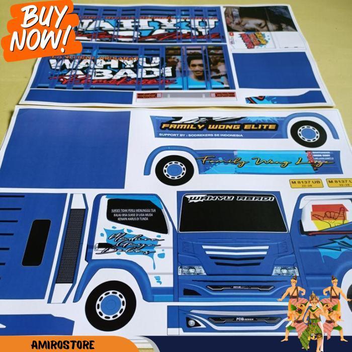 Pola Stiker Miniatur Truk Oleng Ukuran Besar